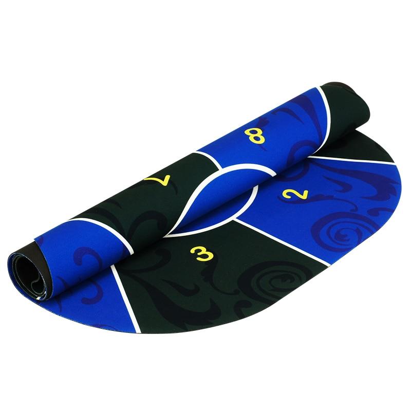 Tapis Poker 180x90 cm Ovale Bleu et Noir Spade