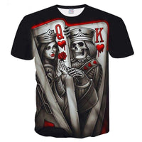 T-Shirt Poker roi et reine