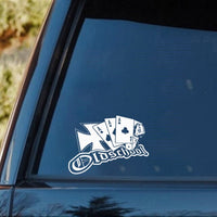 Sticker Poker Blanc Carré